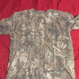 Hollister Men's Camouflage Tee - Brown and Tan